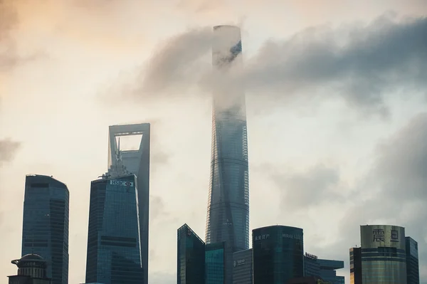 stock image Shanghai Skyline in morning light. 