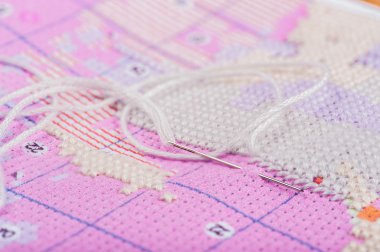 İğne ve iplik ile desen basamaklı tarafından nakış için ayarla