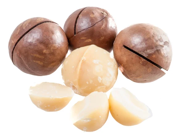 Macadamia nuts in a pile — Stock Photo, Image