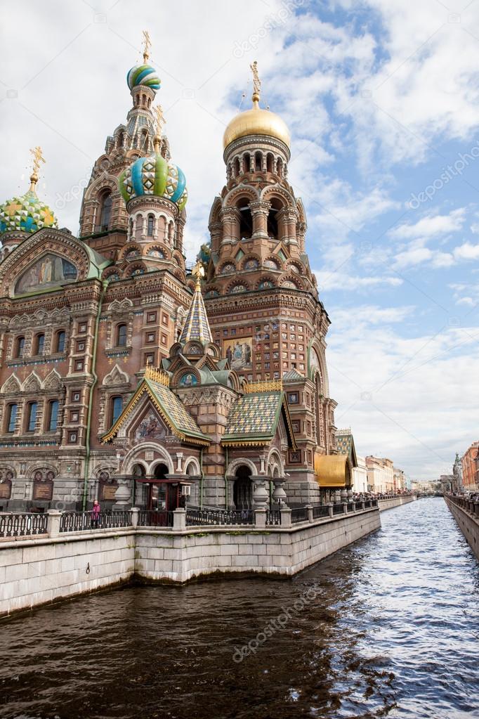 St. Petersburg, view of the Cathedral of the Saviour on Spilled Blood and the Griboyedov Canal