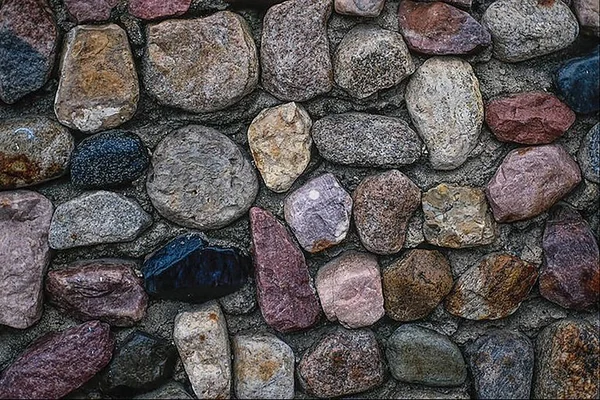 Eski mozaik duvar dokusu. Renkli taşlar.