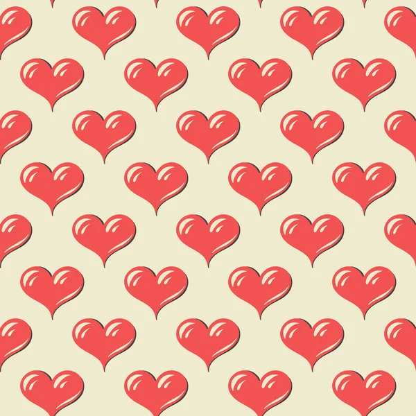 Seamles mönster med hjärtan — Stock vektor