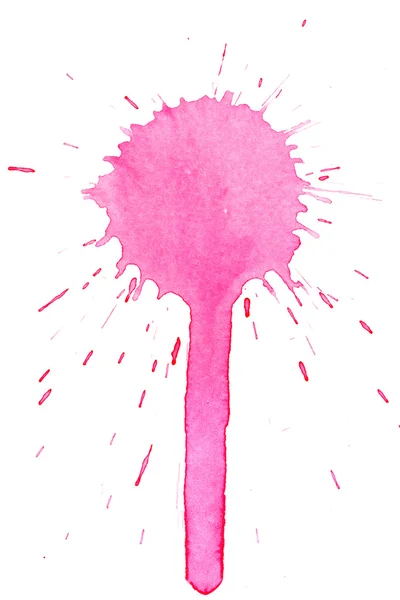 Ροζ μοβ νερό χρώμα βαφής τραχύ splash υφή λευκό πίσω — Φωτογραφία Αρχείου