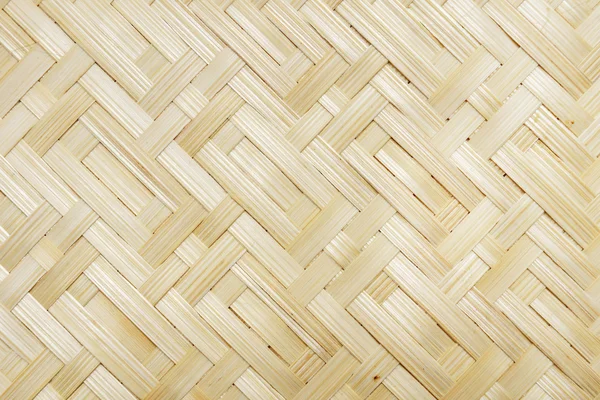 Proutěný žluté bambusové tkaniny vzor detailní textury pozadí — Stock fotografie
