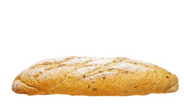 Fransız Ekmeği Beyaz Arkaplanda İzole Edildi