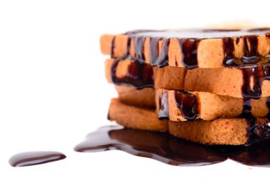 Çikolata kızarmış ekmek üzerinde