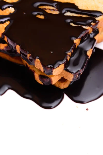 Çikolata kızarmış ekmek üzerinde — Stok fotoğraf