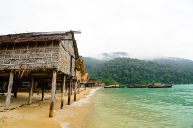 Moken fishery village of Andaman sea clipart
