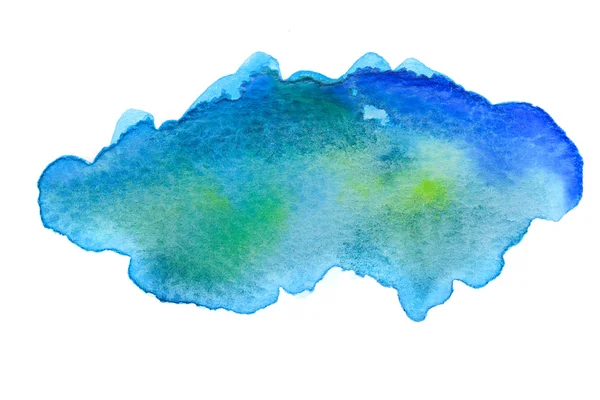 Lebendige kalte blaue Aquarell Hintergrund — Stockfoto