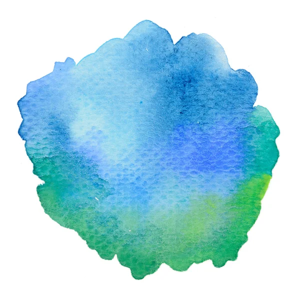 Colorido azul verde pastel aquarela pintura fundo — Fotografia de Stock