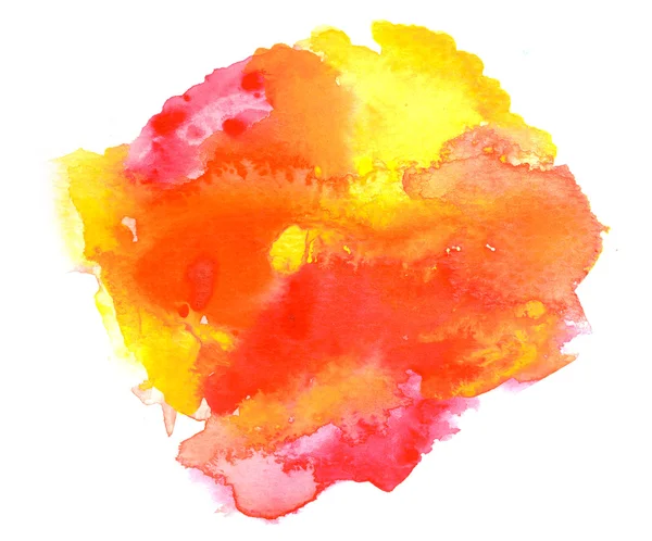 Żywe gorący czerwony pomarańczowy żółty akwarela tło — Zdjęcie stockowe