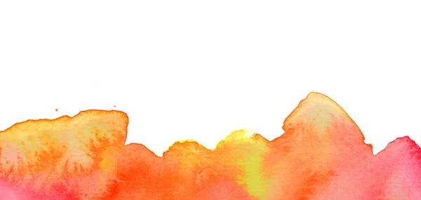 Vivid hot red orange yellow watercolor background — Stock Photo, Image