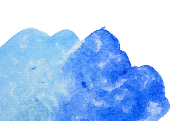 Vivid fundo aquarela azul frio — Fotografia de Stock