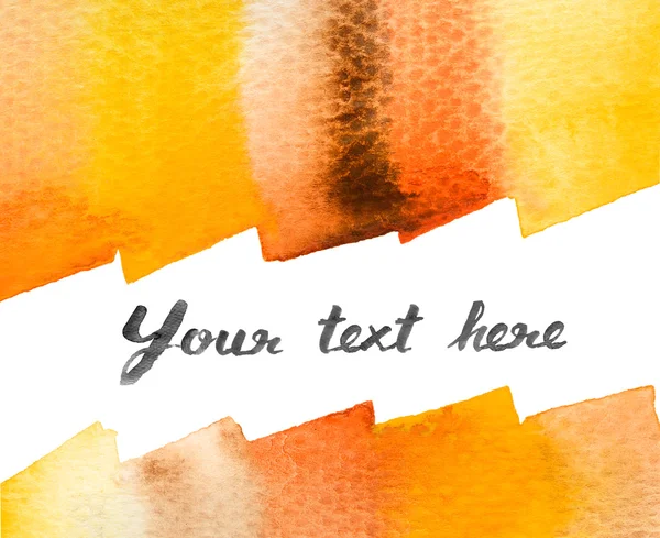 Copy space between Brown orange yellow water color background — Stock Photo, Image