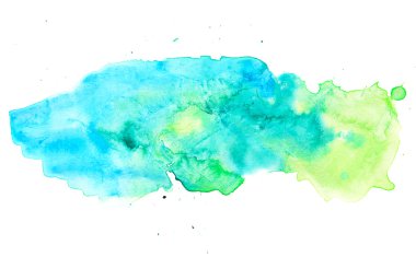 Renkli mavi yeşil pastel suluboya resim arka plan