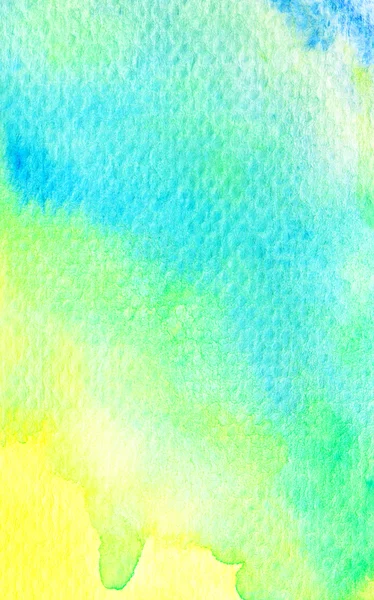 Green yellow grunge watercolor background texture — Stock Photo, Image