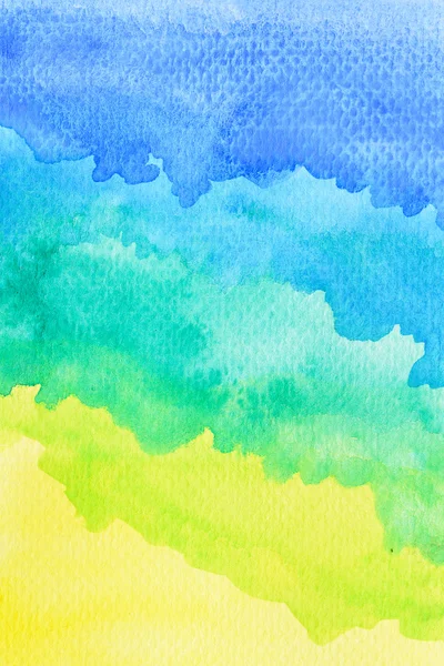 Green yellow grunge watercolor background texture — Stock Photo, Image