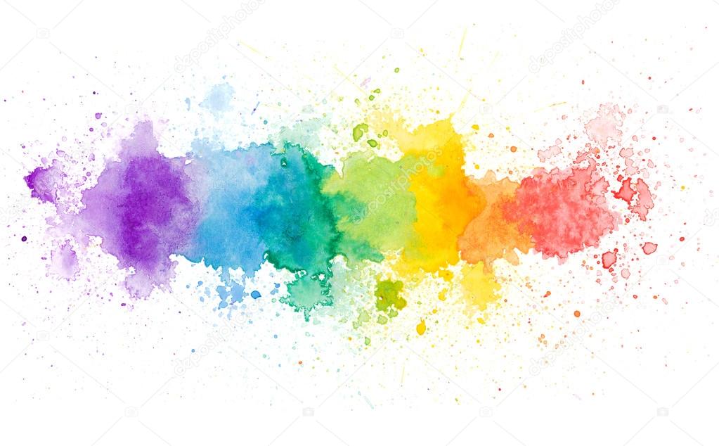 Copy space in colorful water color background