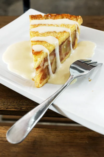 Rebanada de pastel de manzana —  Fotos de Stock