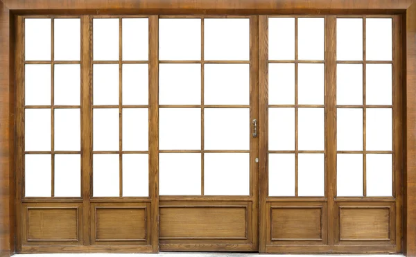 Wooden glass door — Stock Photo, Image
