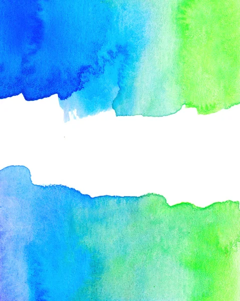 Kopie ruimte op kleurrijke blauw groen water kleur achtergrond — Stockfoto