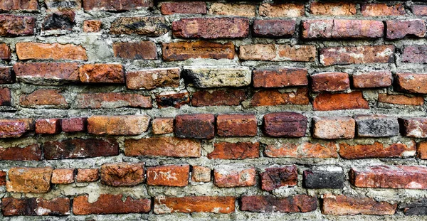 Grunge crack ladrillo naranja pared fondo textura — Foto de Stock