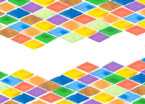 Color acuático de la geometría rombo patrón gráfico fondo —  Fotos de Stock