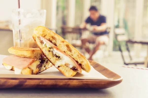 Ham cheese Cuban sandwich — Stock Photo, Image