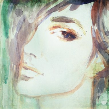 Güzel kadın yüzü.