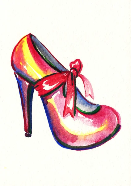 Schoenen .fashion illustratie — Stockfoto