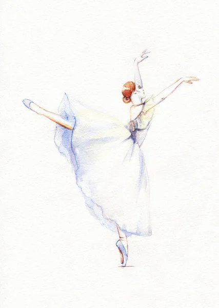 Ballerine dansante. illustration aquarelle — Photo