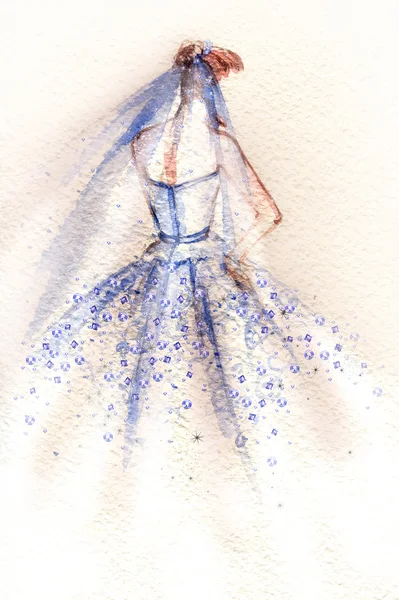 Elegante vrouw jurk — Stockfoto
