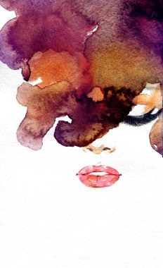 Kadın portre. güzel yüzüm. Makyaj