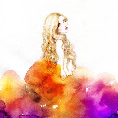 Kadın portre. güzel yüzüm. Makyaj