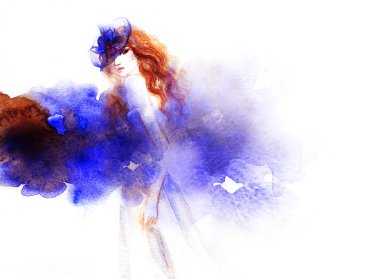 Kadın portre. güzel yüzüm. Makyaj