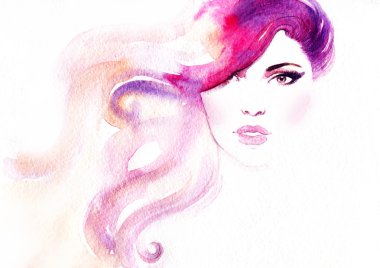 Kadın portre. güzel yüzüm. Makyaj