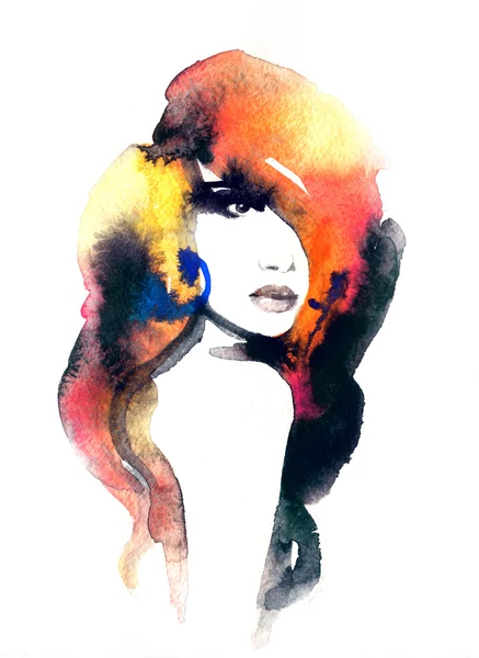 Kadın portre. güzel yüzüm. Makyaj