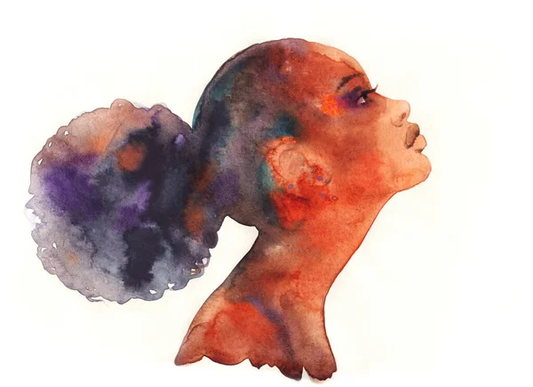 Mooie Vrouw Mode Illustratie Aquarelverf — Stockfoto