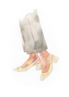 Suluboya resim. fantezi kadın portresi. moda resimleme. 