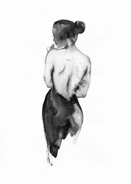 물감그리기 환상의 초상화 일러스트 — 스톡 사진