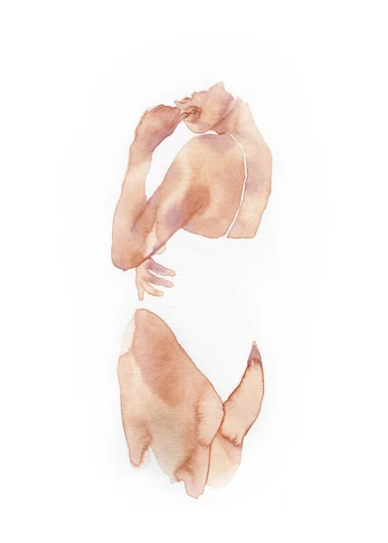 Aquarellmalerei Fantasie Frauenporträt Mode Illustration — Stockfoto