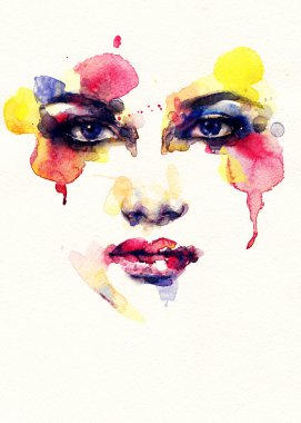 soyut moda görüntü. kadın yüzü