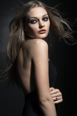 güzel genç model Studio poz