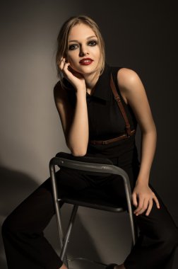 güzel genç model Studio poz