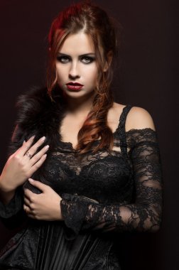 kadın siyah Gotik kostüm