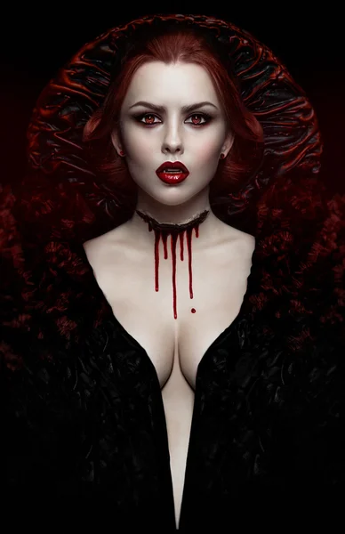 Sexy woman vampire — Stock Photo, Image