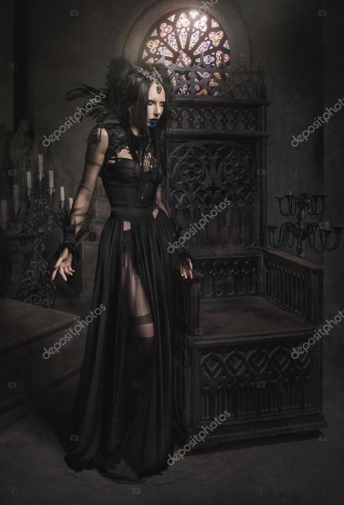 Black fantasy gown
