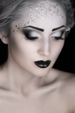 Makyaj, yüz-sanat kadınla