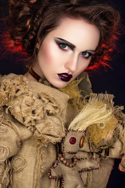 Czarujący czarownica kobieta — Zdjęcie stockowe