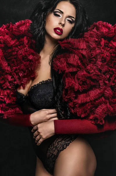 Donna sexy in biancheria intima di moda — Foto Stock
